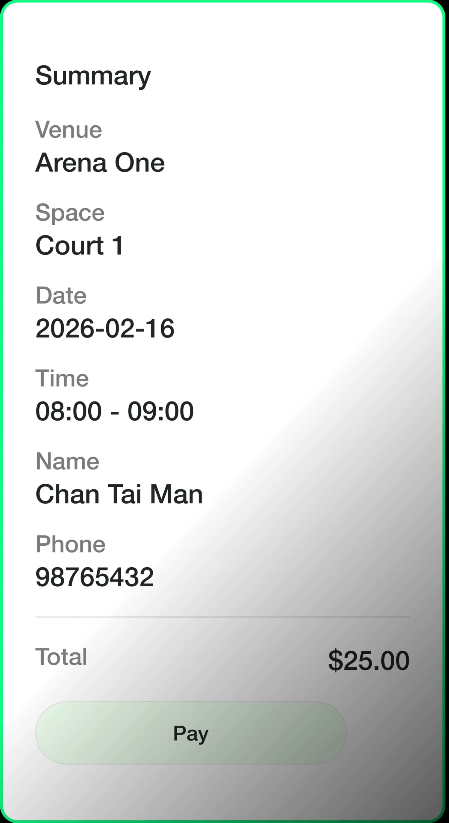 One Step Payment